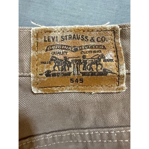 VTG. Levi's 545 Jeans Mens 36 Beige Denim Loose Straight‎ Pocketed Men 36X30. - Picture 3 of 12
